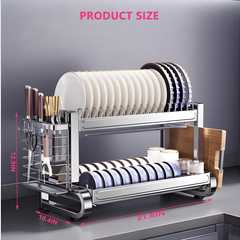 LIYONG Stainless Steel Countertop Dish Rack Wayfair